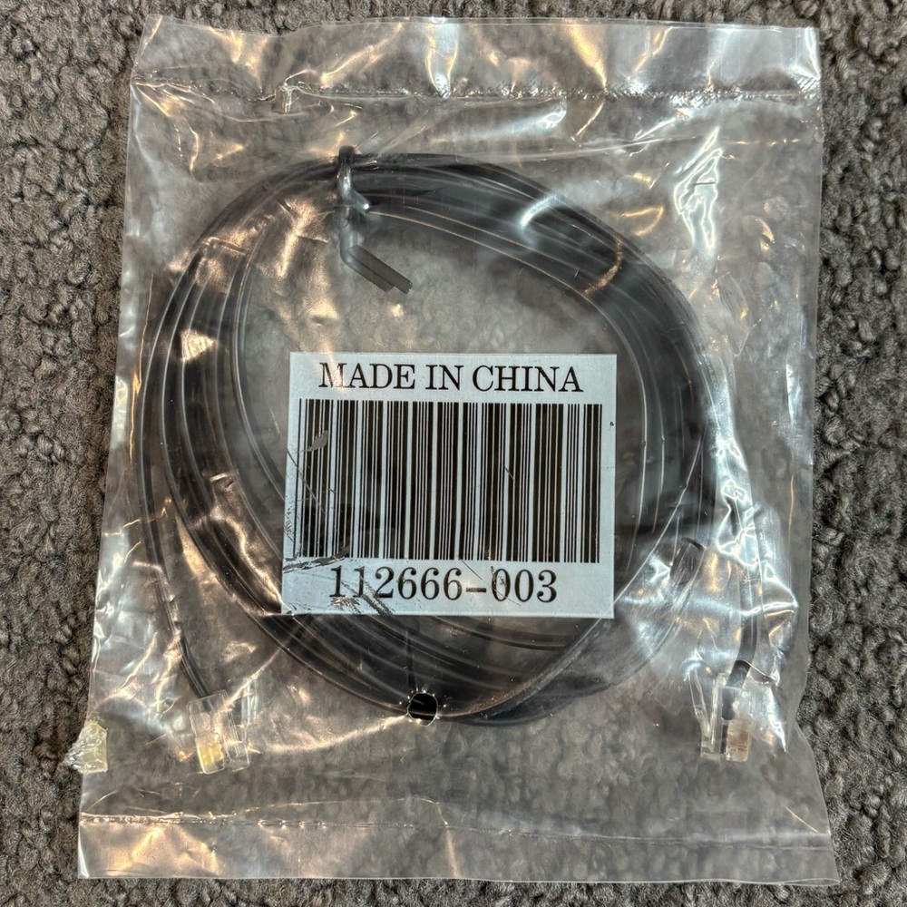 HP Compaq 112666-003 Armada Black Phone Cord Cable Jack New